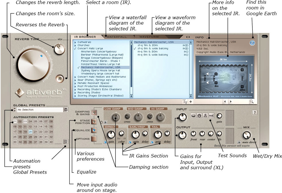 Altiverb Layout