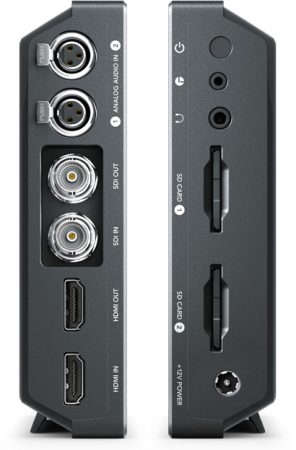 SD Card slots, miniXLR, SDI and HDMI input/output offer many options over similarly priced products.